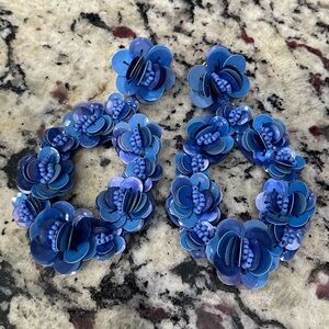 J.Crew Sequin Blue Earrings